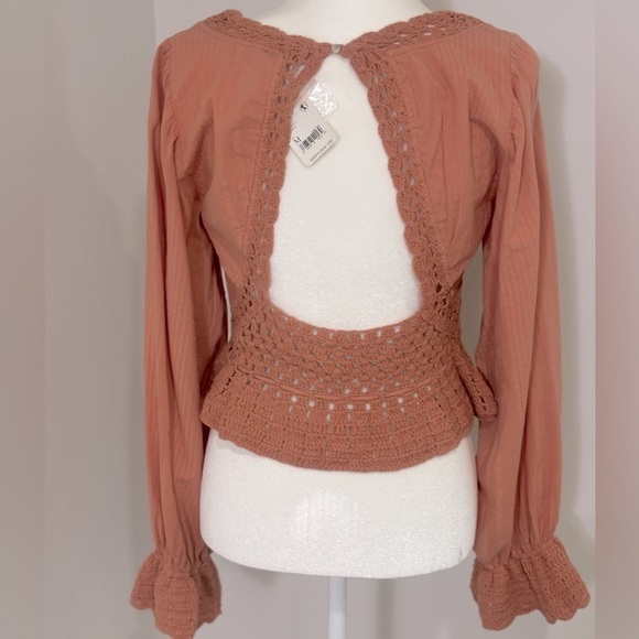 Free People Megan Crochet Top NWT - Picture 10 of 12